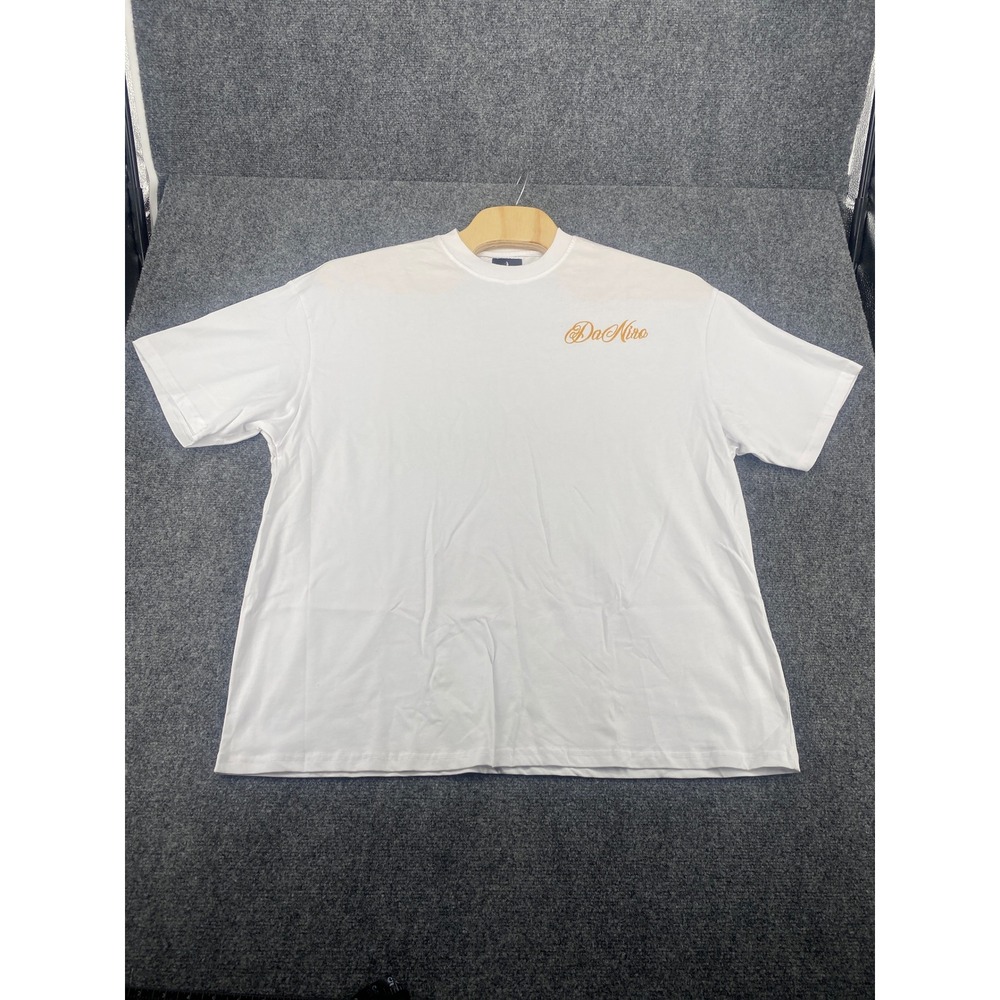 DaNiro Saint Paris Graphic T-Shirt Mens 2XL White Fleur De Lis Short Sleeve Tee